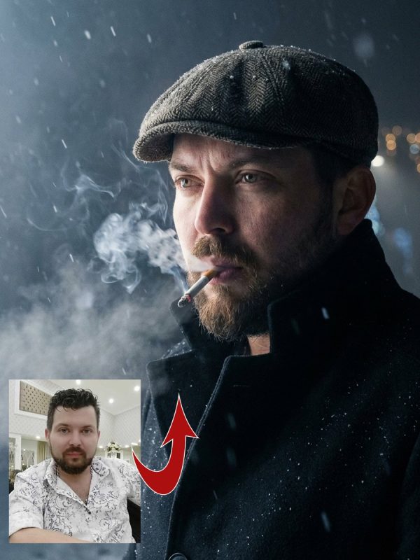 Dominant Winter Headshot: Smoke & Snow