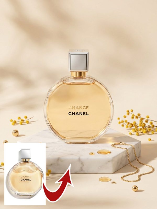 Luxury Perfume Product Display on Marble Pedestal with Gold & Floral Accents