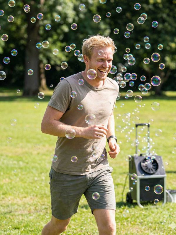 Happy Person in Bubble Cloud (Face Match Template)